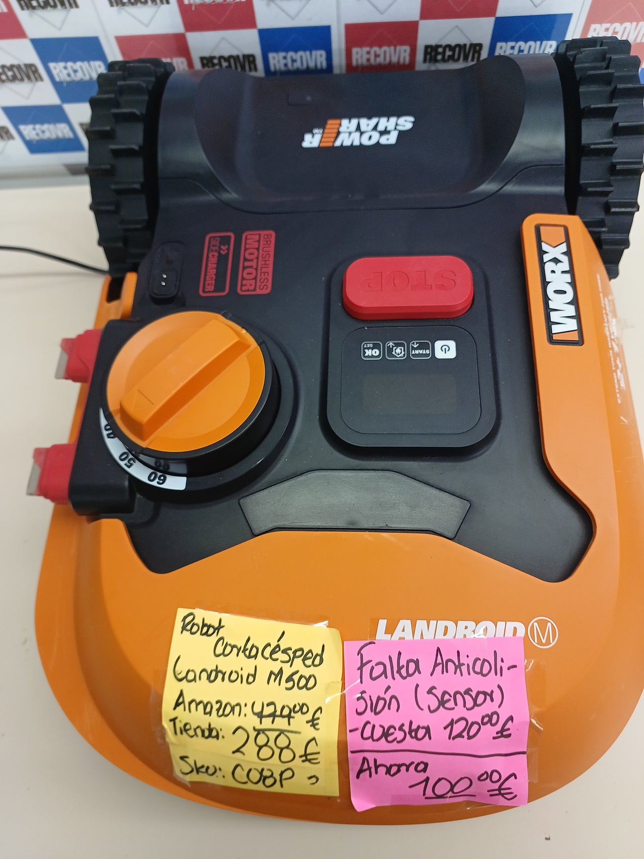 Robot cortacésped 20V hasta 500 m², navegación inteligente - WORX