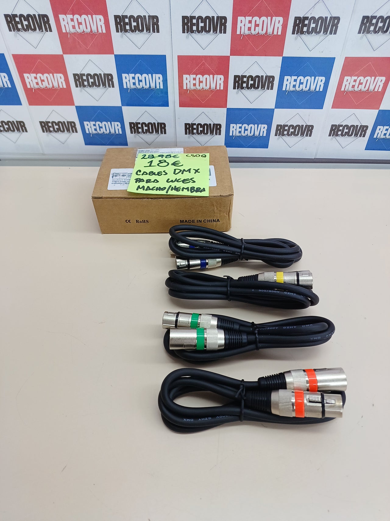 Conector de señal XLR macho a hembra 3 pines DMX Cables
