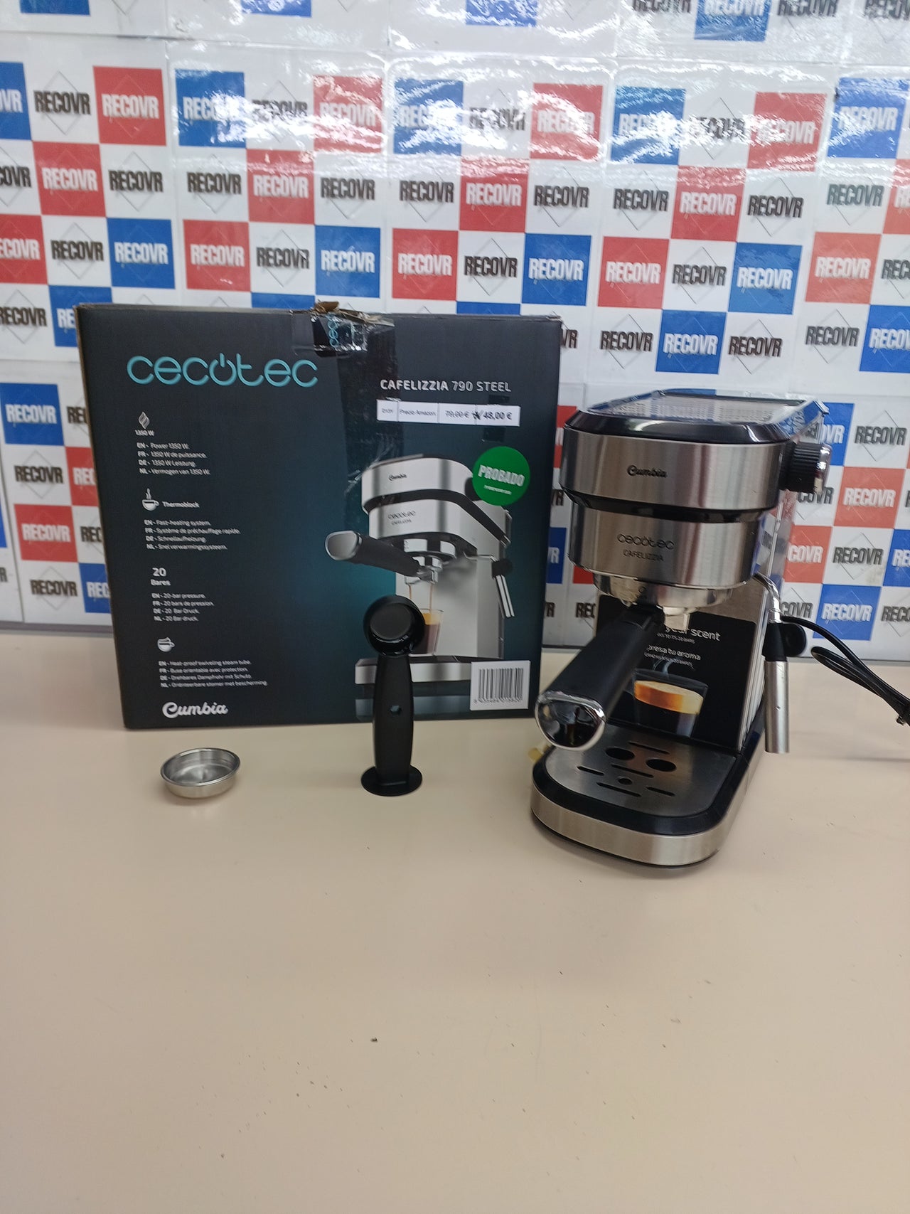 Cafetera espresso y cappuccino 20 bares 1350 W 1,2 L – Cecotec