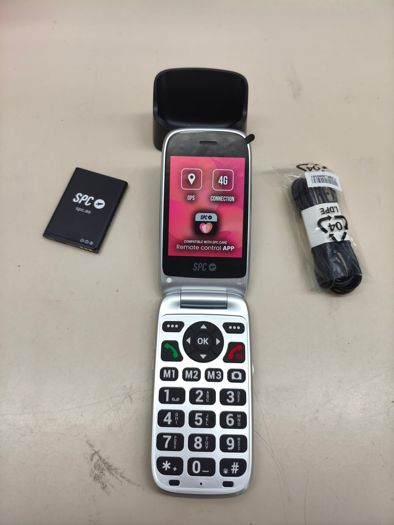 Teléfono 4G para mayores SPC Polaris con botón SOS y GPS