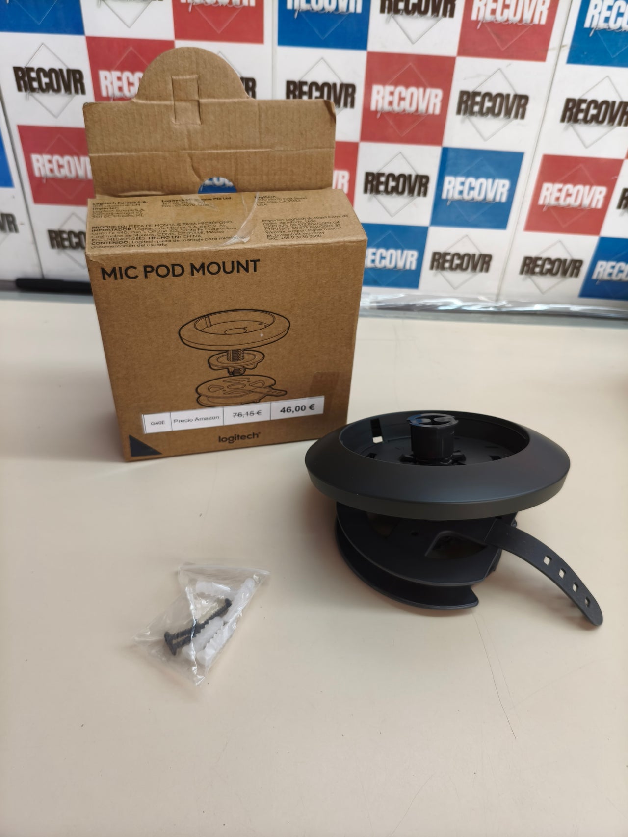 Soporte de montaje para micrófono Logitech Rally Mic Pod