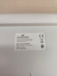 Teclado QWERTY con cable Bluestork para Mac, blanco