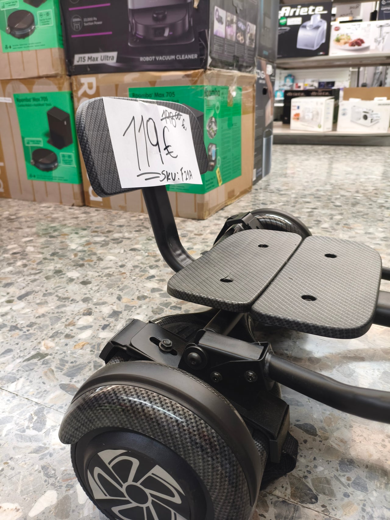 SISIGAD, hoverboard 6,5" con hoverkart, Bluetooth y LED