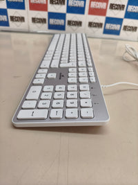 Teclado QWERTY con cable Bluestork para Mac, blanco