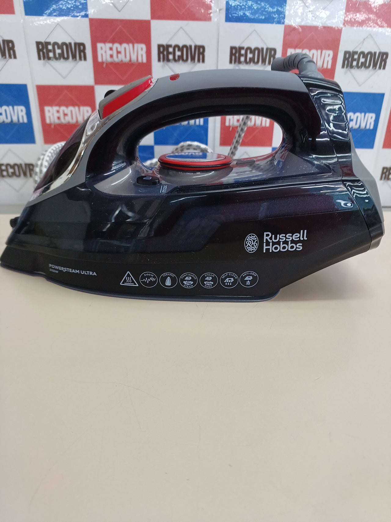 Plancha 3100W vapor 210g suela cerámica – Russell Hobbs