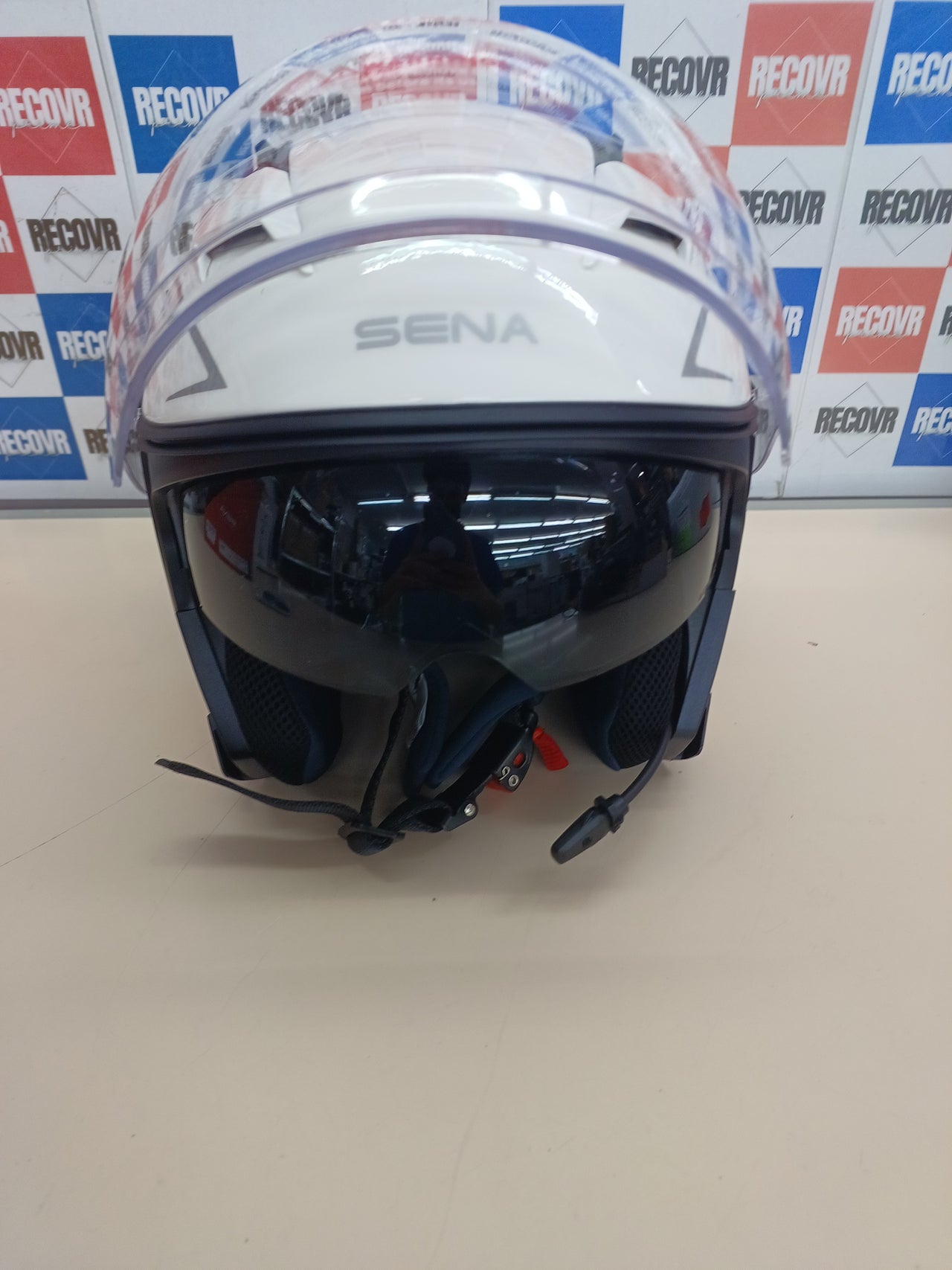 Casco jet Bluetooth intercom Sena Outstar S XL blanco