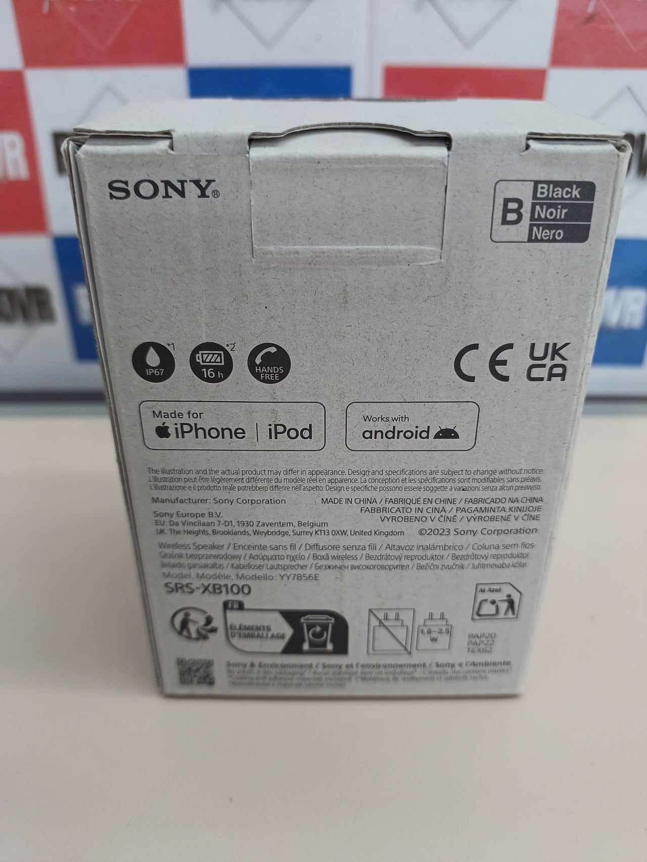Altavoz Sony SRS-XB100 Bluetooth IP67 Negro