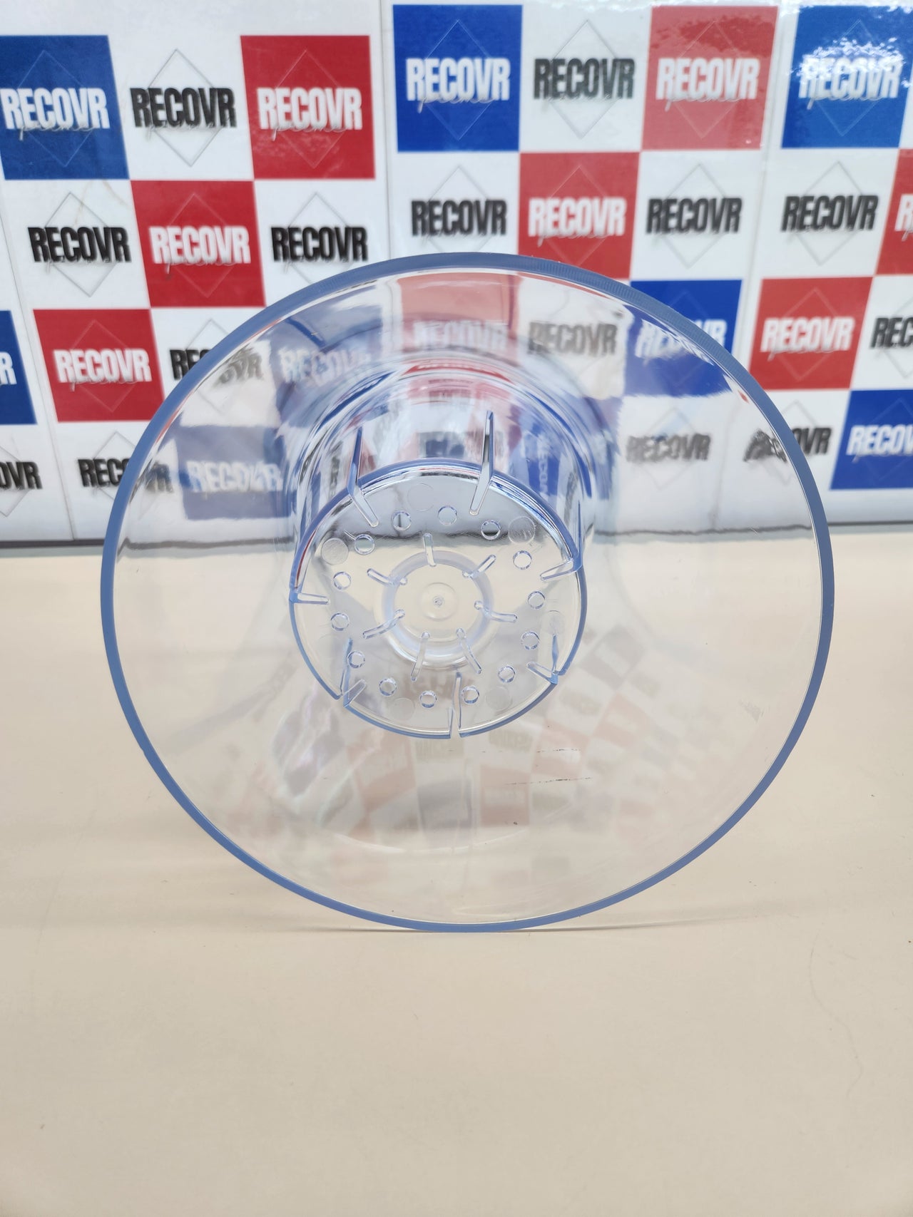 Maceta para Orquídea base 12cm, de Plástico Transparente, con Plato Incluido. con Escalón Interior y Base perforable