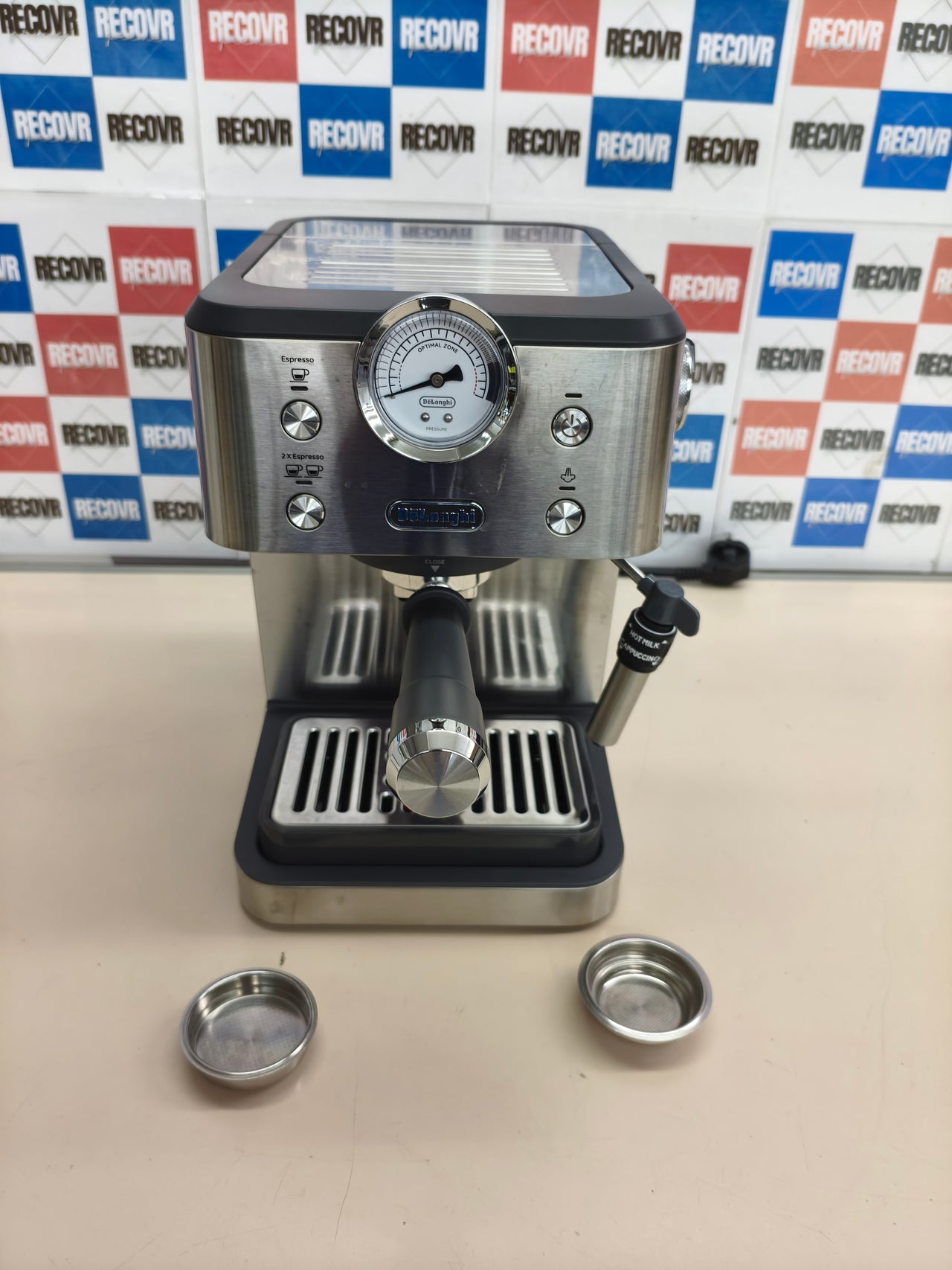 Cafetera espresso manual De’Longhi Classic 15 bares acero inoxidable