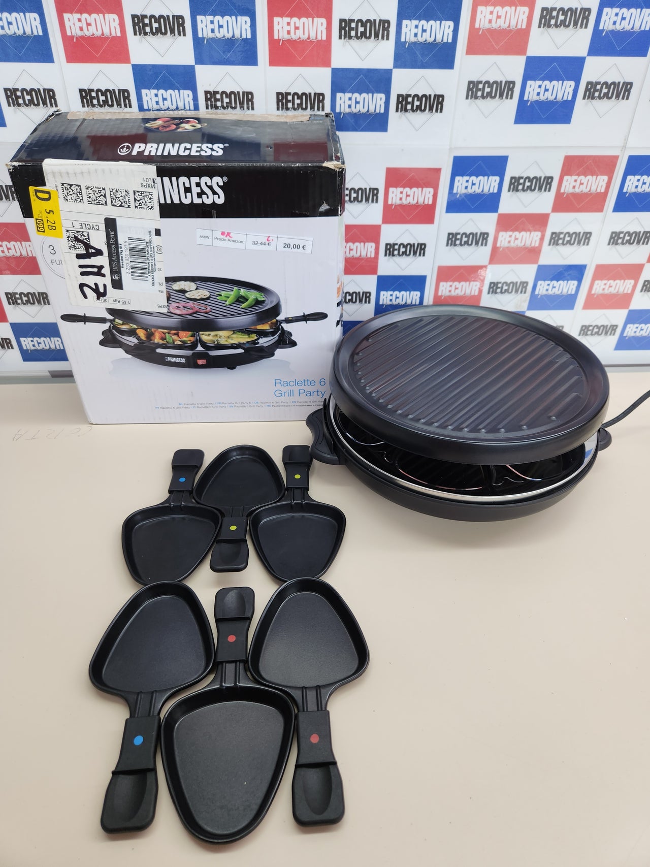 Raclette 6 Grill para 6 personas Party Princess con forma redonda Petra Electric 162725