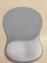 Alfombrilla de ratón ergonómica con reposamuñecas acolchado gris claro