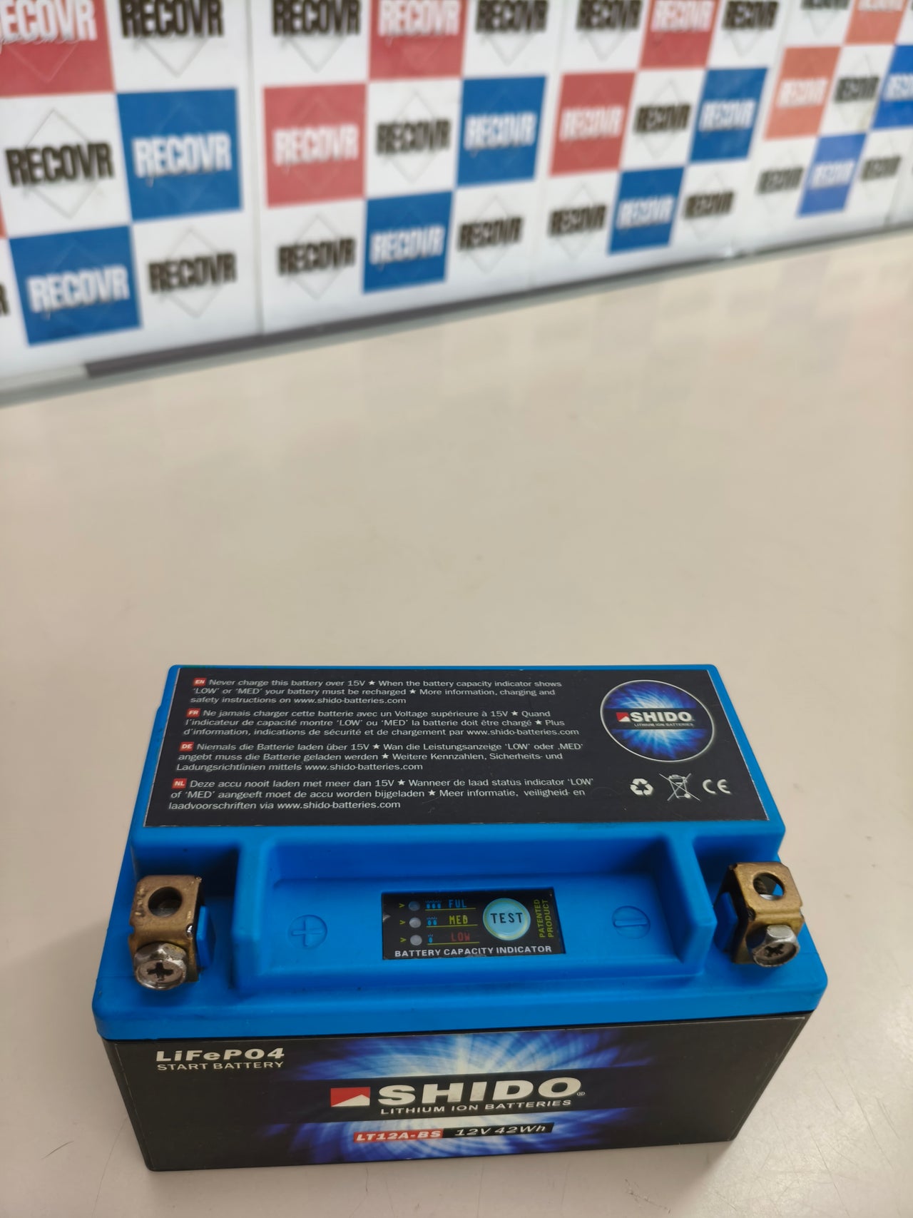 Batería de litio para moto Shido LT12A-BS Lion S azul
