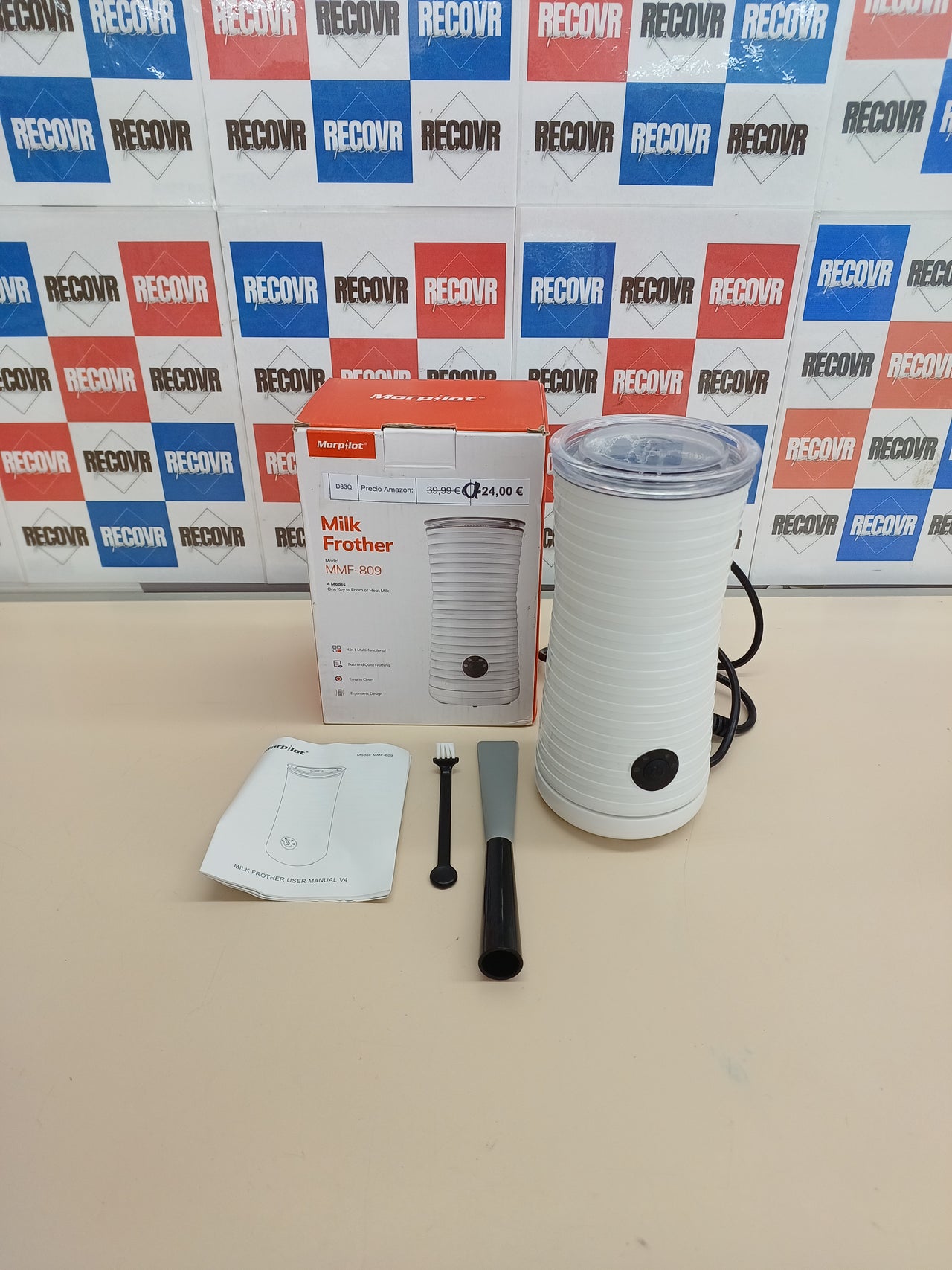 Espumador de Leche Morpilot Eléctrico 4 en 1
