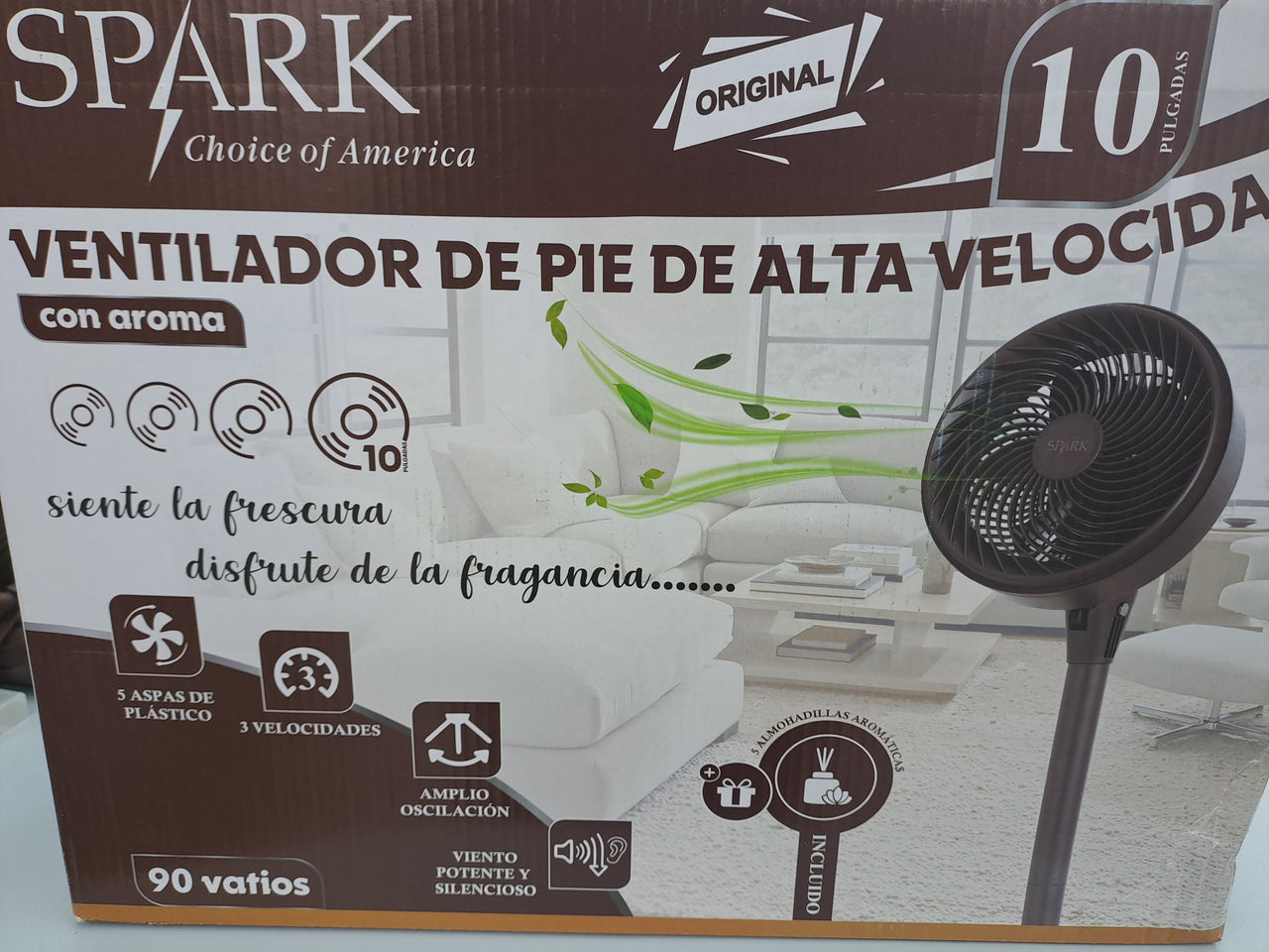 Ventilador de pie Spark 10' 90W S-10SE