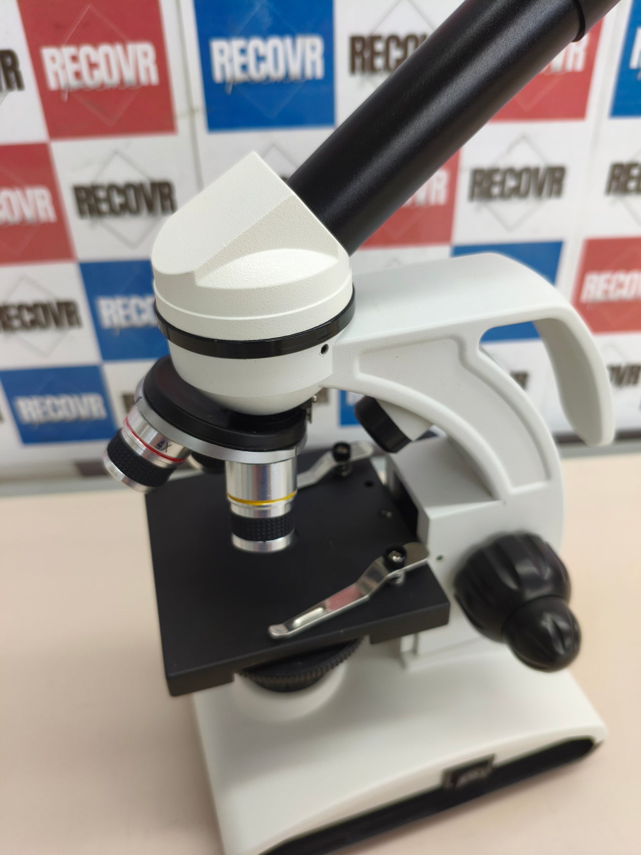 Microscopio profesional con adaptador para móvil y kit de laboratorio escolar