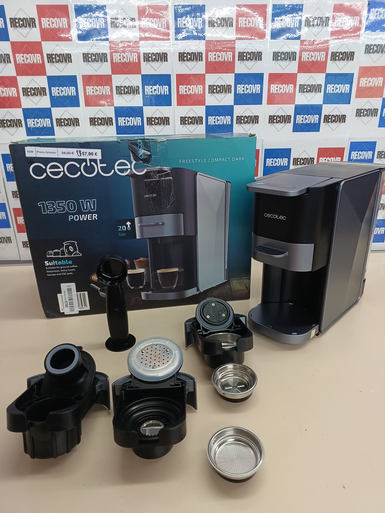 Cafetera cápsulas 20 bares 1200 W 0,7 L – Cecotec