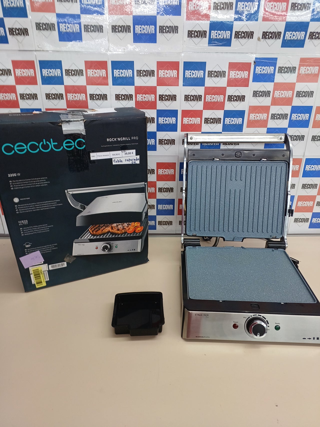 Parrilla eléctrica 2200W piedra Rockstone – Cecotec
