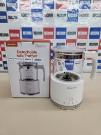 Thumbnail for Espumador 50 ml 4 en 1 función,de leche eléctrico, Milk Frother de cristal, bonito para ver, 2apuchino o 300 ml leche caliente, diseño dividido, blanco Morpilot