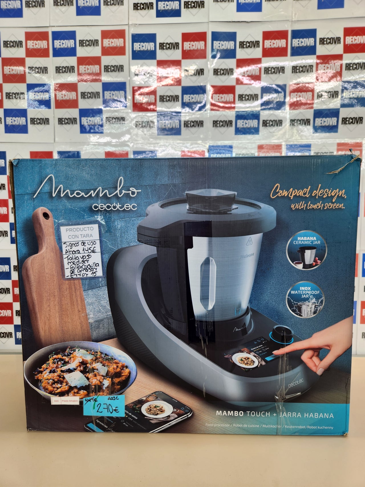 Robot Cocina Multifunción  1600 W, 37 Funciones,3,3 L Mambo Touch Cecotec