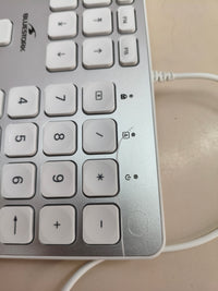 Teclado QWERTY con cable Bluestork para Mac, blanco