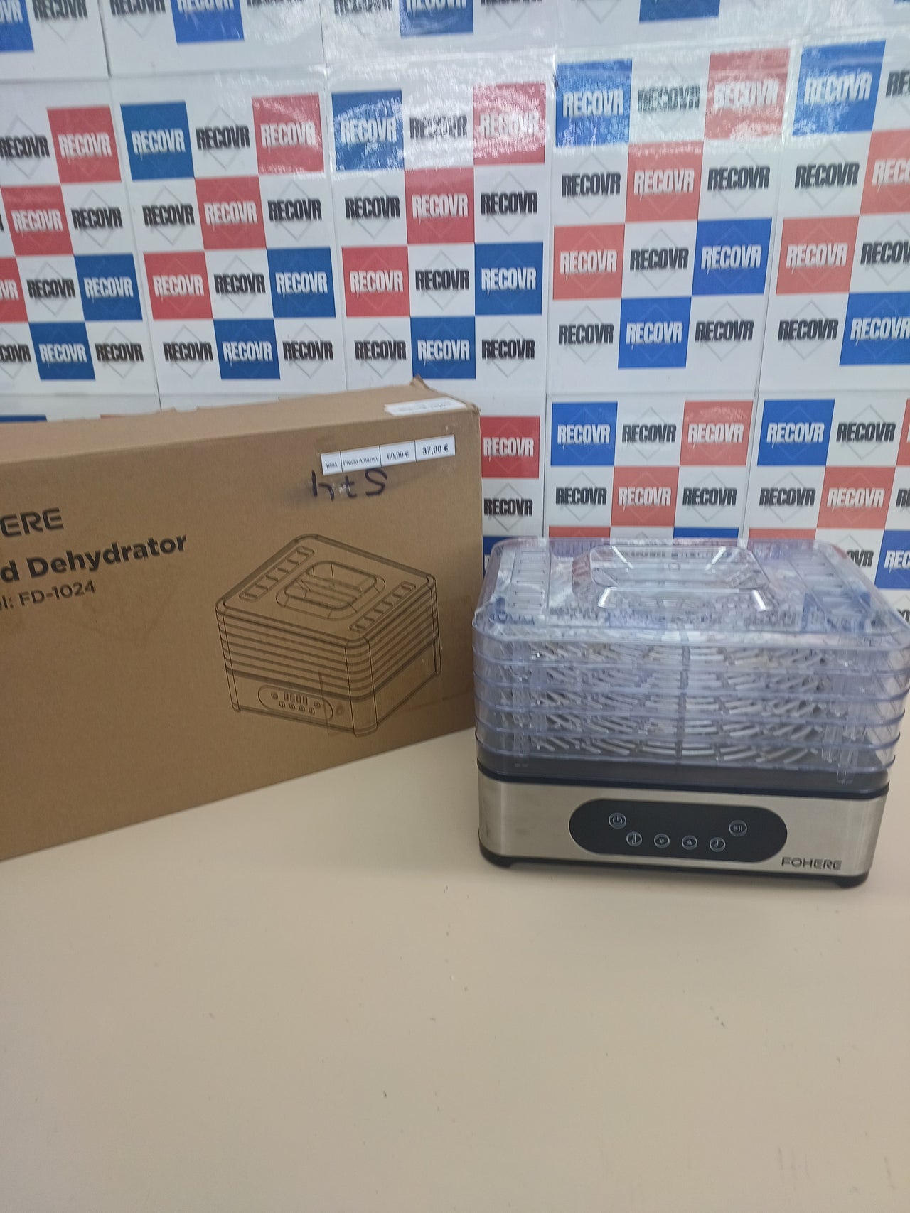 Deshidratador 5 bandejas, LED, temporizador FOHERE