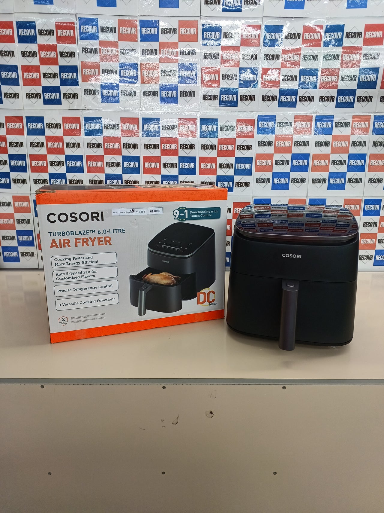 Freidora de Aire Cosori Turbo Blaze 6L, 9 en 1