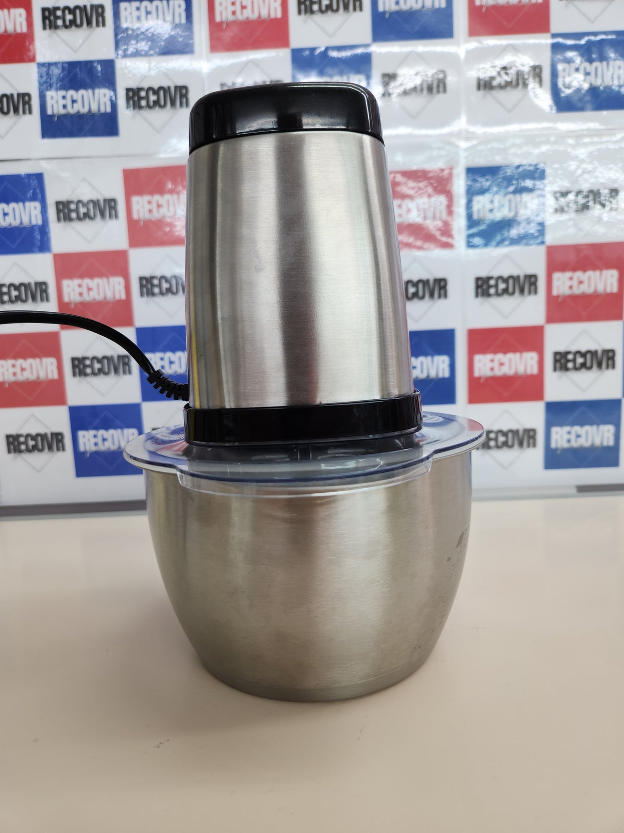 Picadora Eléctrica 500W, 1,5L AMZCHEF  Acero Inox