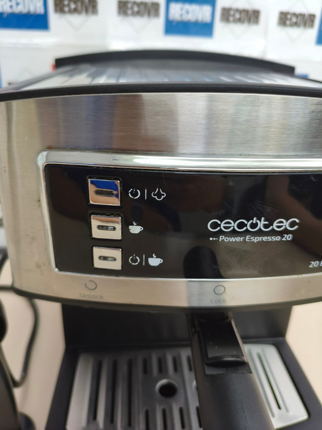 Cafetera express manual Cecotec Power Espresso 20 20 bares 1,6 L