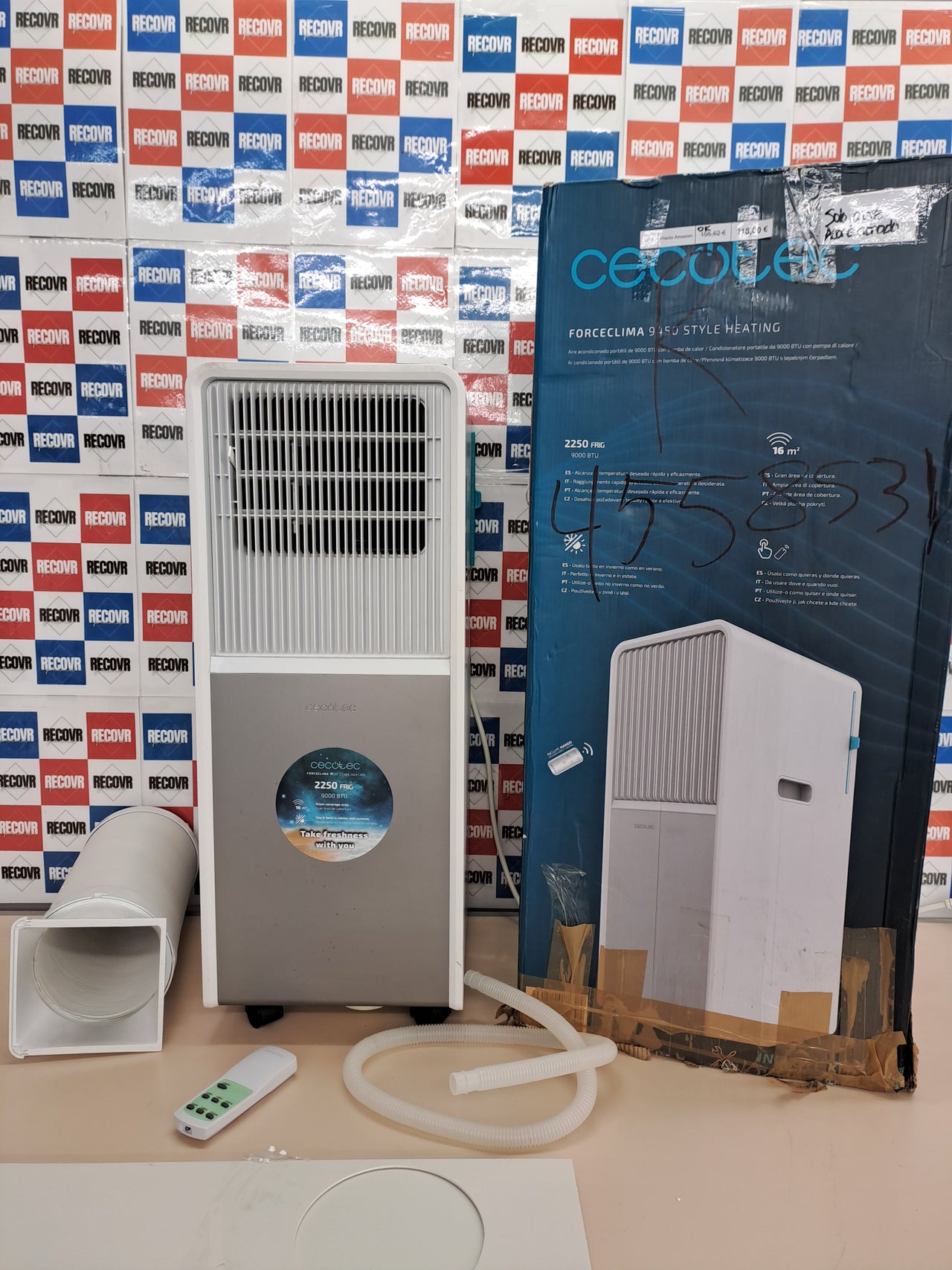 Aire acondicionado portátil 9000 BTU con calor Cecotec