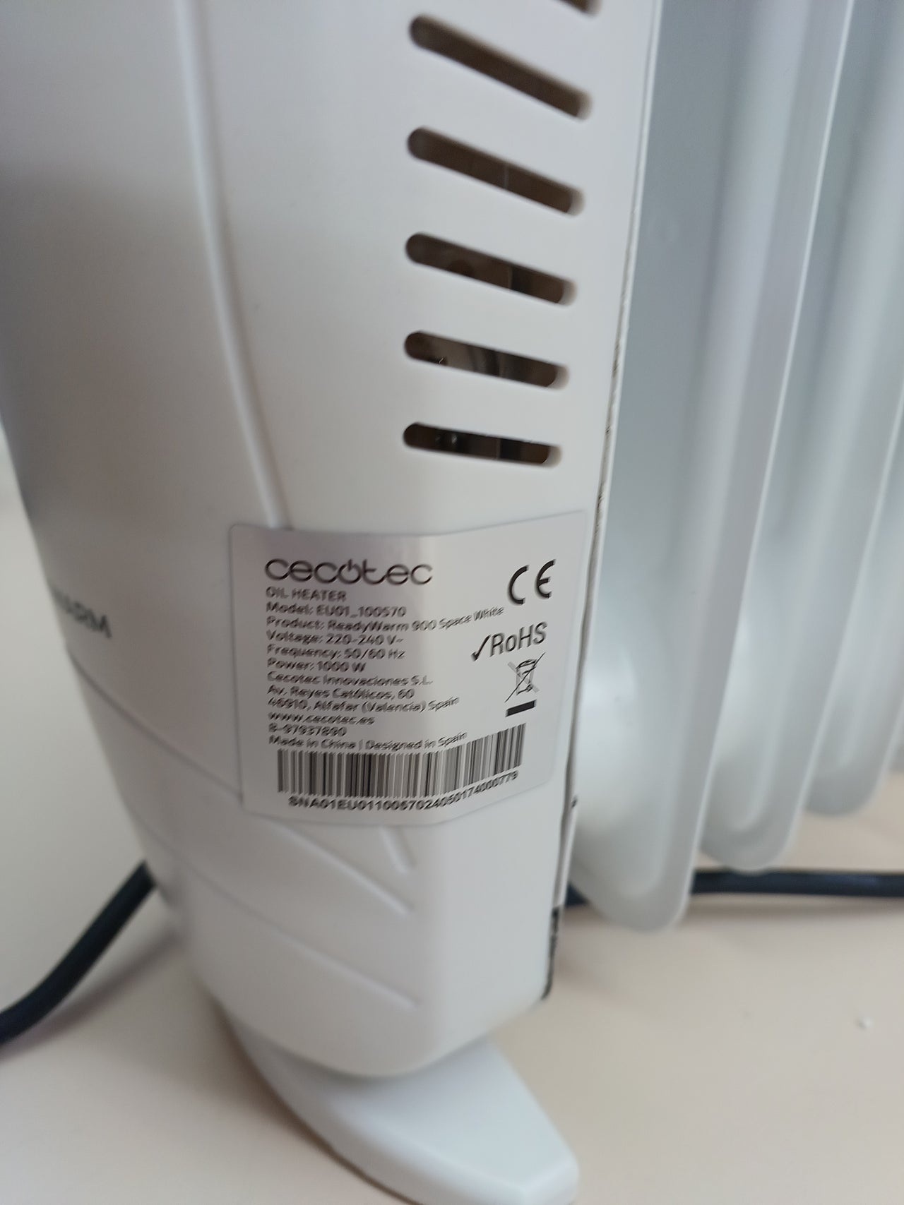 Radiador aceite Cecotec ReadyWarm 900