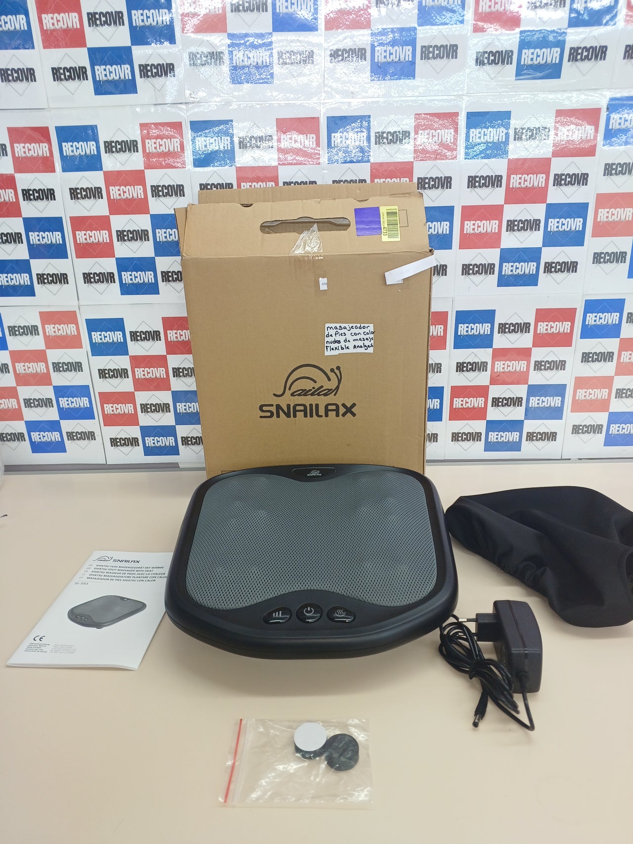 Snailax 2 en 1 masajeador de pies Shiatsu con calor eléctrico