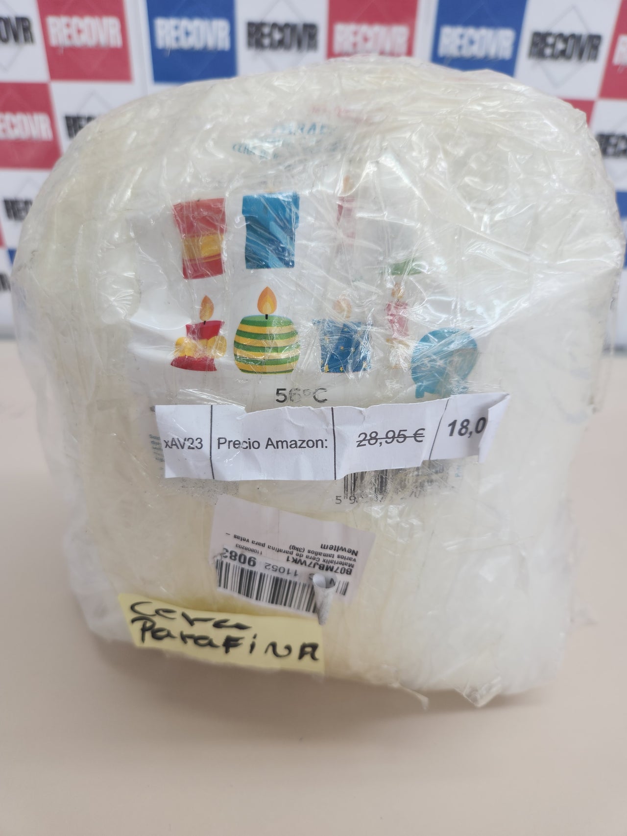 Cera de parafina (3kg) para velas - varios tamaños Materialix