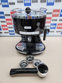 Thumbnail for Cafetera 1100W café espresso manual y capuchino, café en polvo o vainas E.S.E., negroDe'Longhi Icon Eco 311.BK