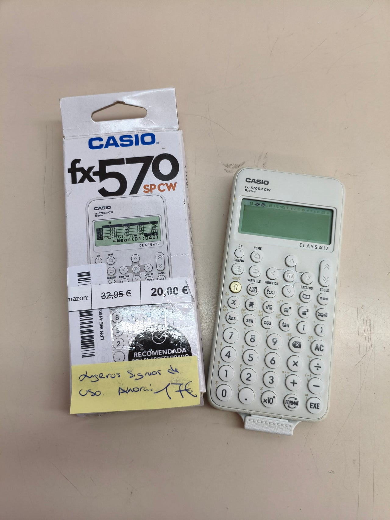 Calculadora científica Casio FX-570SP CW (blanca)