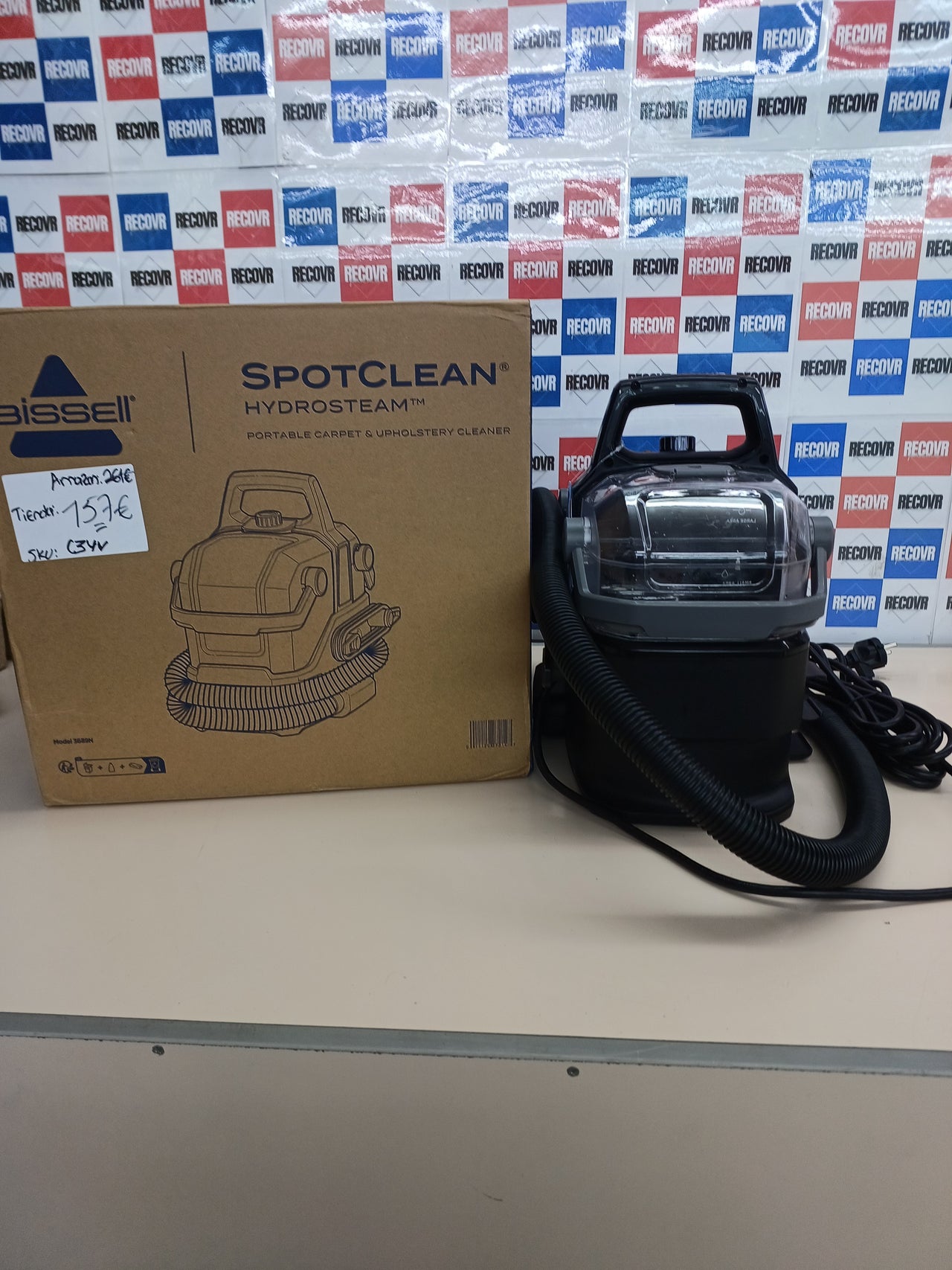 Aspiradora tapicerías 1000 W vapor HydroSteam Bissell