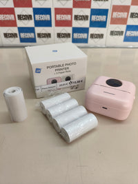 Mini impresora térmica portátil NK con 5 rollos de papel