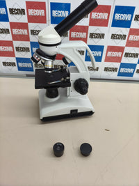 Microscopio profesional con adaptador para móvil y kit de laboratorio escolar