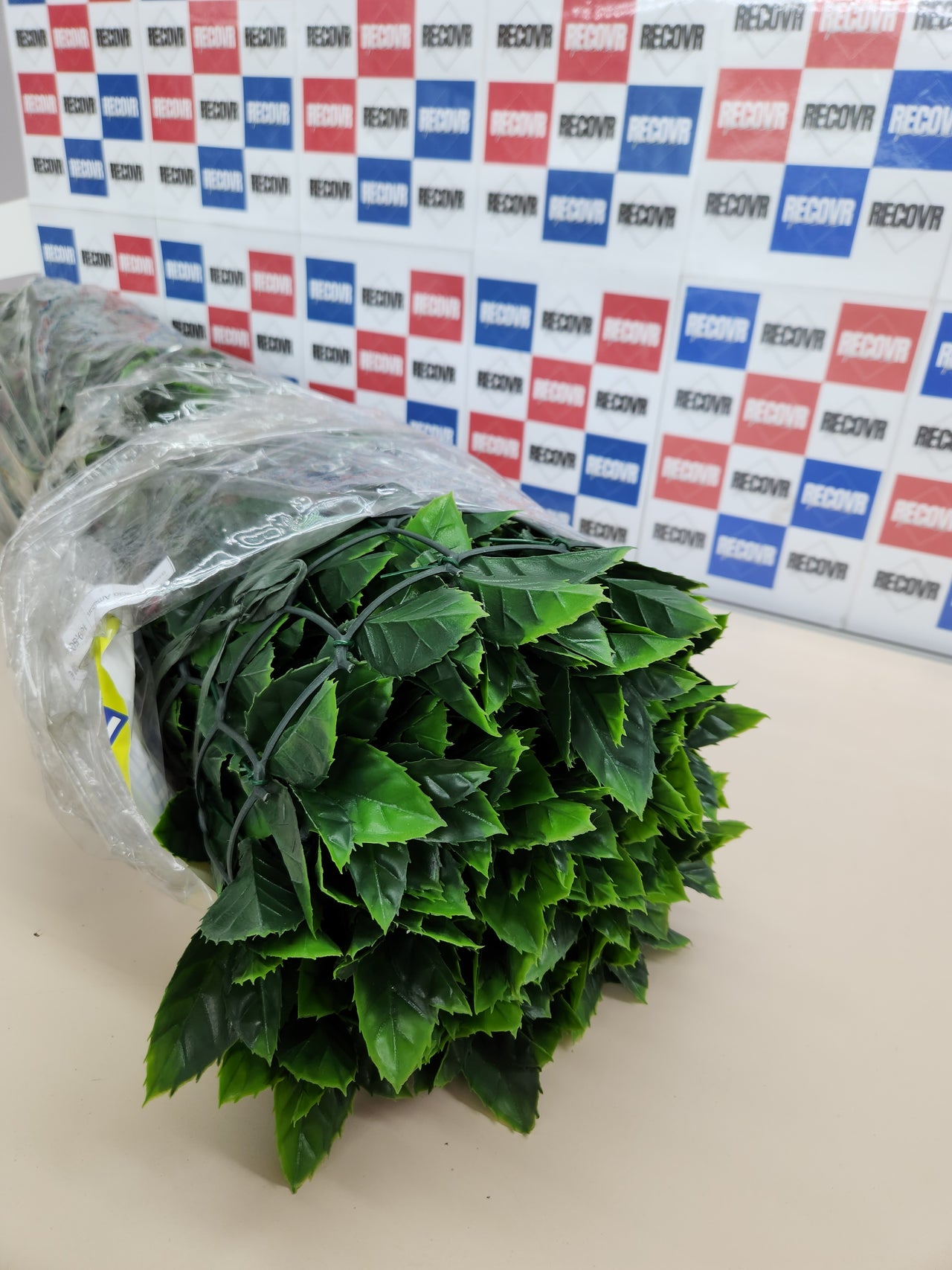 Seto sintético de hojas de Photinia sobre malla de plástico1 x 3 m Verde-Rojo,  para apantallar jardines, balcones y terrazasTENAX Divy 3D Plus