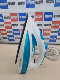 Plancha 2600W Cerámica  Russell Hobbs, Blanco/Azul.