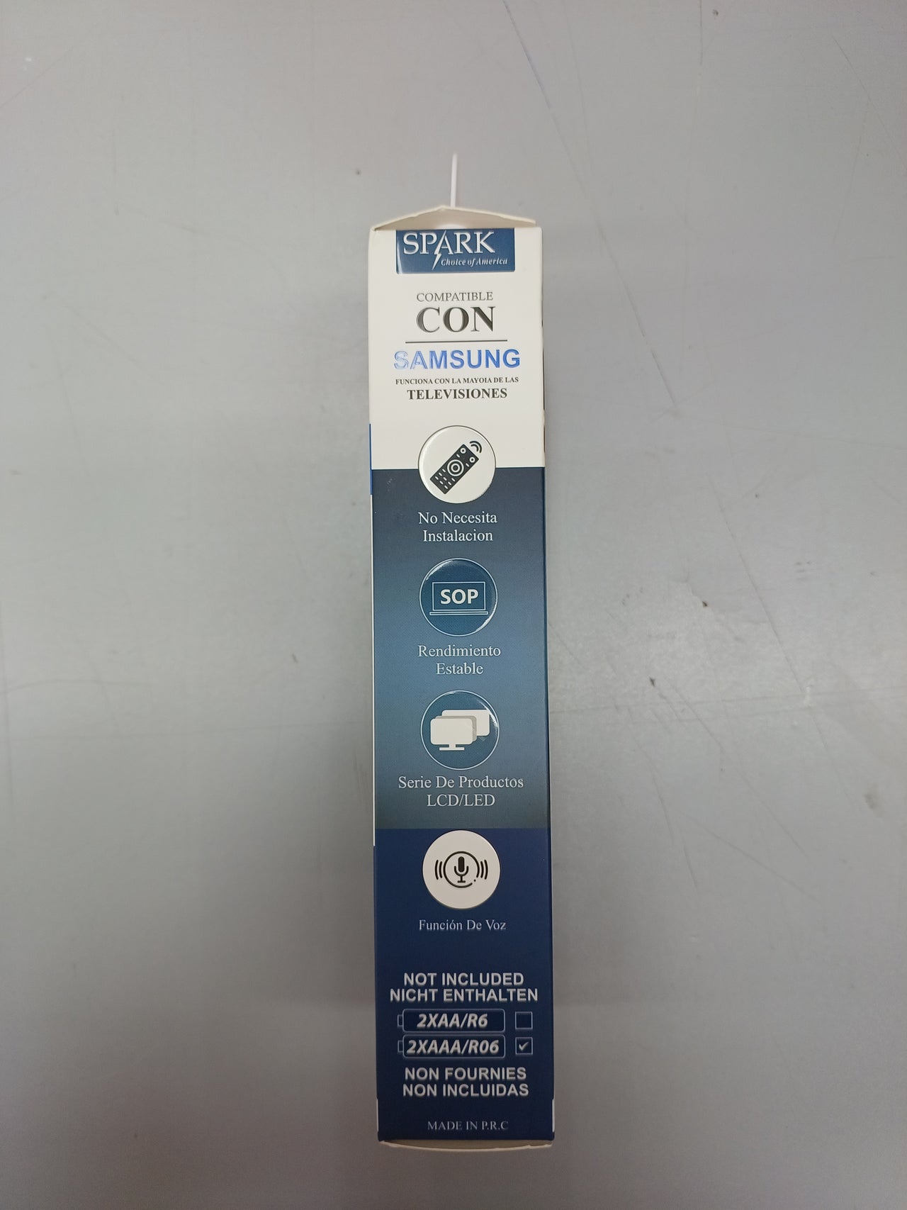 Mando compatible con TVs Samsungs, LCD/LED, no requiere configuración, códigos Samsungs preinstalados, Bluetooth, función de voz