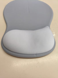 Alfombrilla de ratón ergonómica con reposamuñecas acolchado gris claro