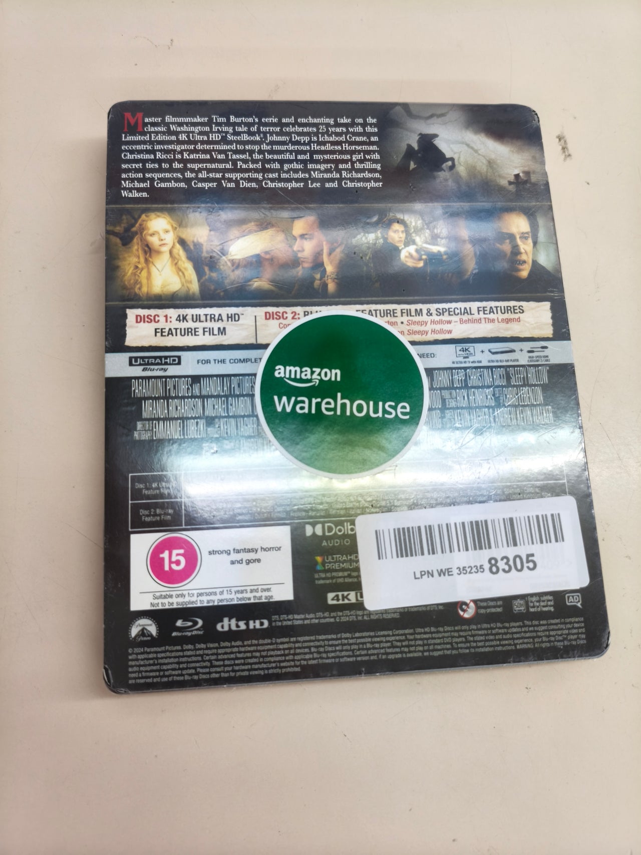 Película Sleepy Hollow en 4K UHD Steelbook