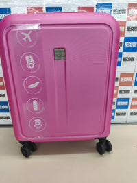 Maleta de cabina Roll Road Camboya 37 L rosa rígida ABS 55 cm