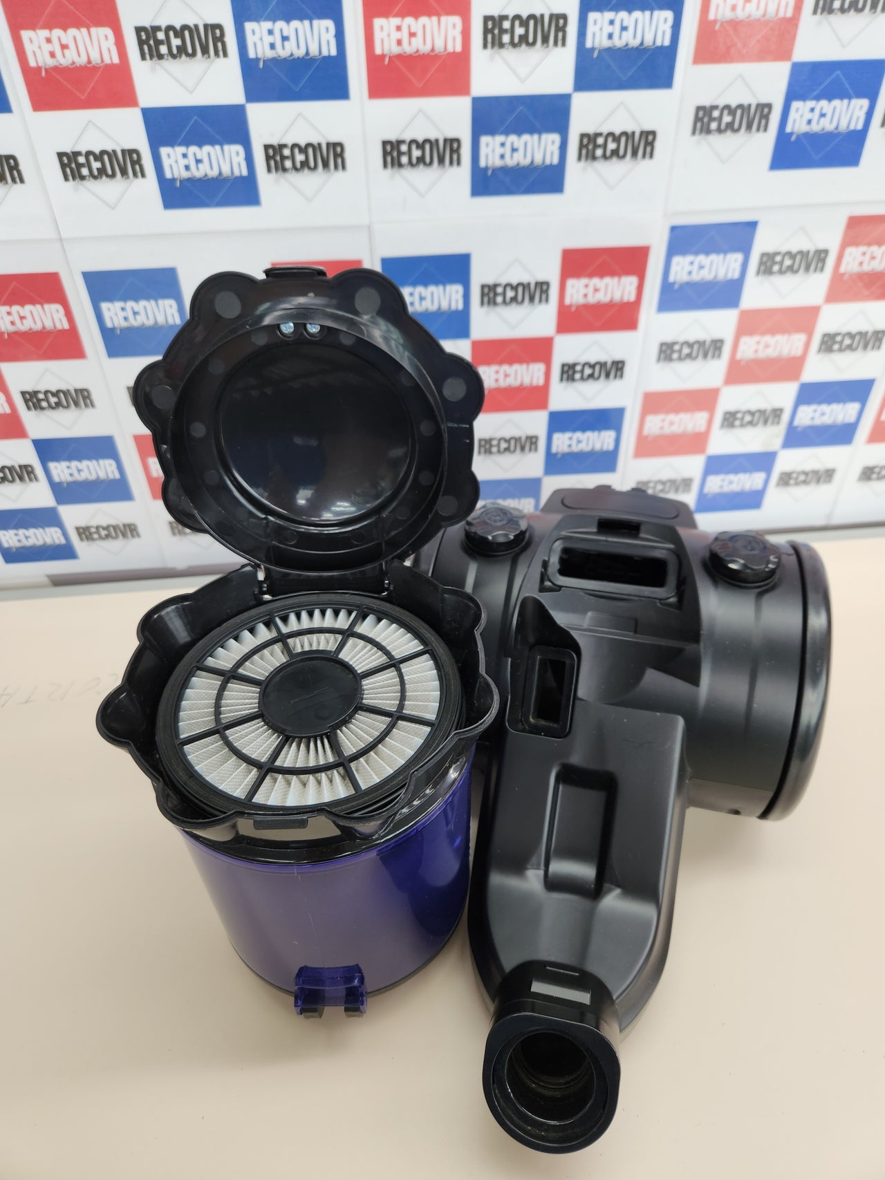 Zeegma Zonder Base Aspirador aspiradorb 900W ciclónico sin Bolsa de Alta Potencia de succión 2 filtros HEPA H13 y Lavables Depósito de Polvo Apto para alérgicos 2,5 litros Negro