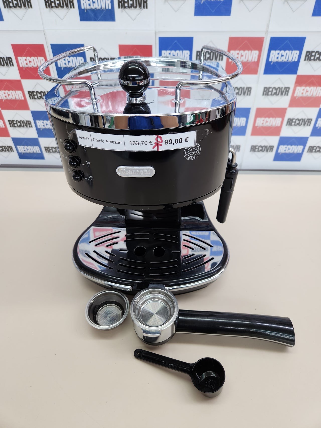 Cafetera 1100 W espresso manual y capuchino, De'Longhi