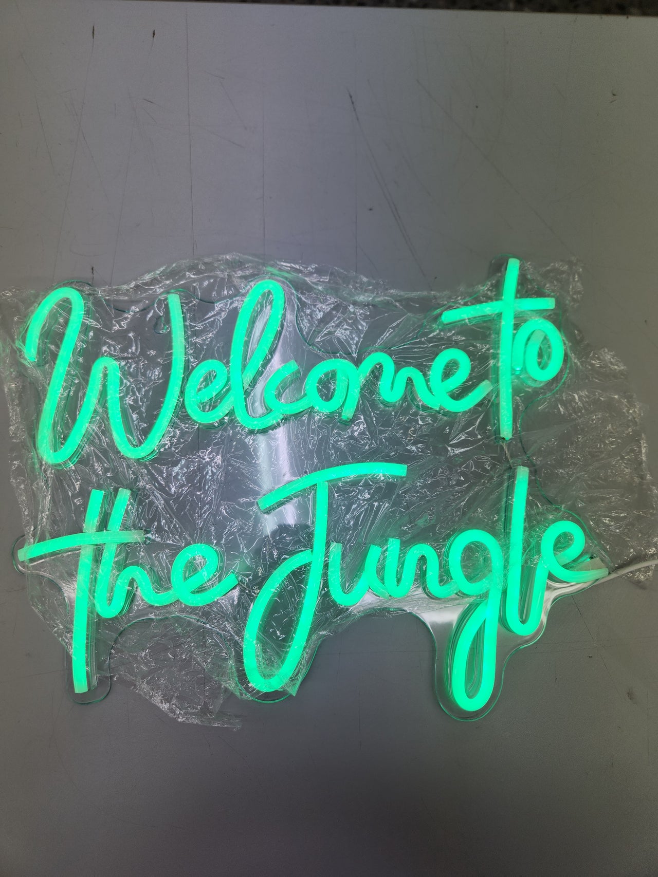 Letrero neón LED Welcome to the Jungle
