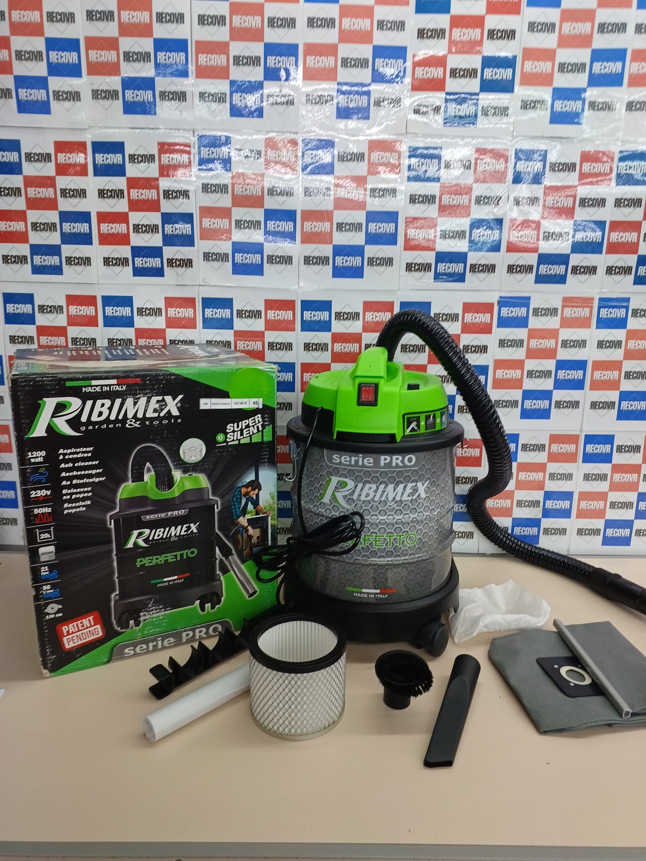 Aspirador de cenizas 1200 W, 20 L, con filtro HEPA lavable y función soplado