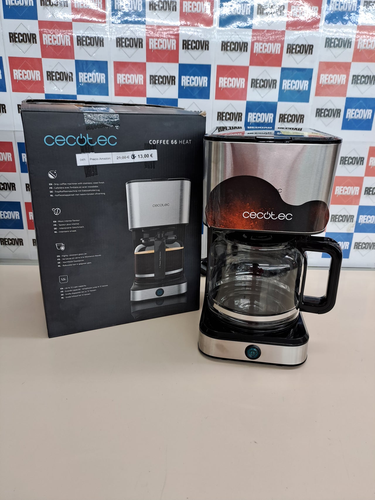 Cafetera goteo 950 W 1,5 L – Cecotec