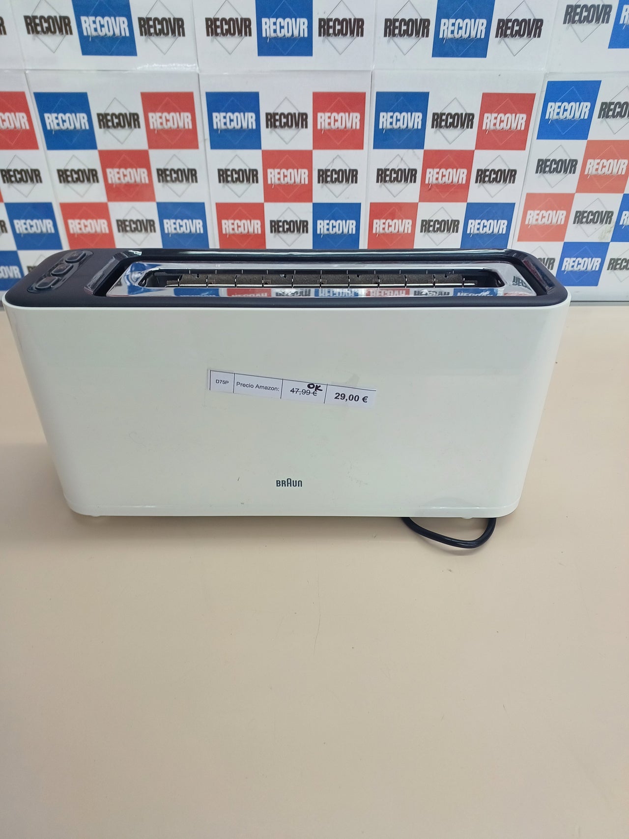 Tostadora 1 ranura 1000W 7 niveles blanca - Braun