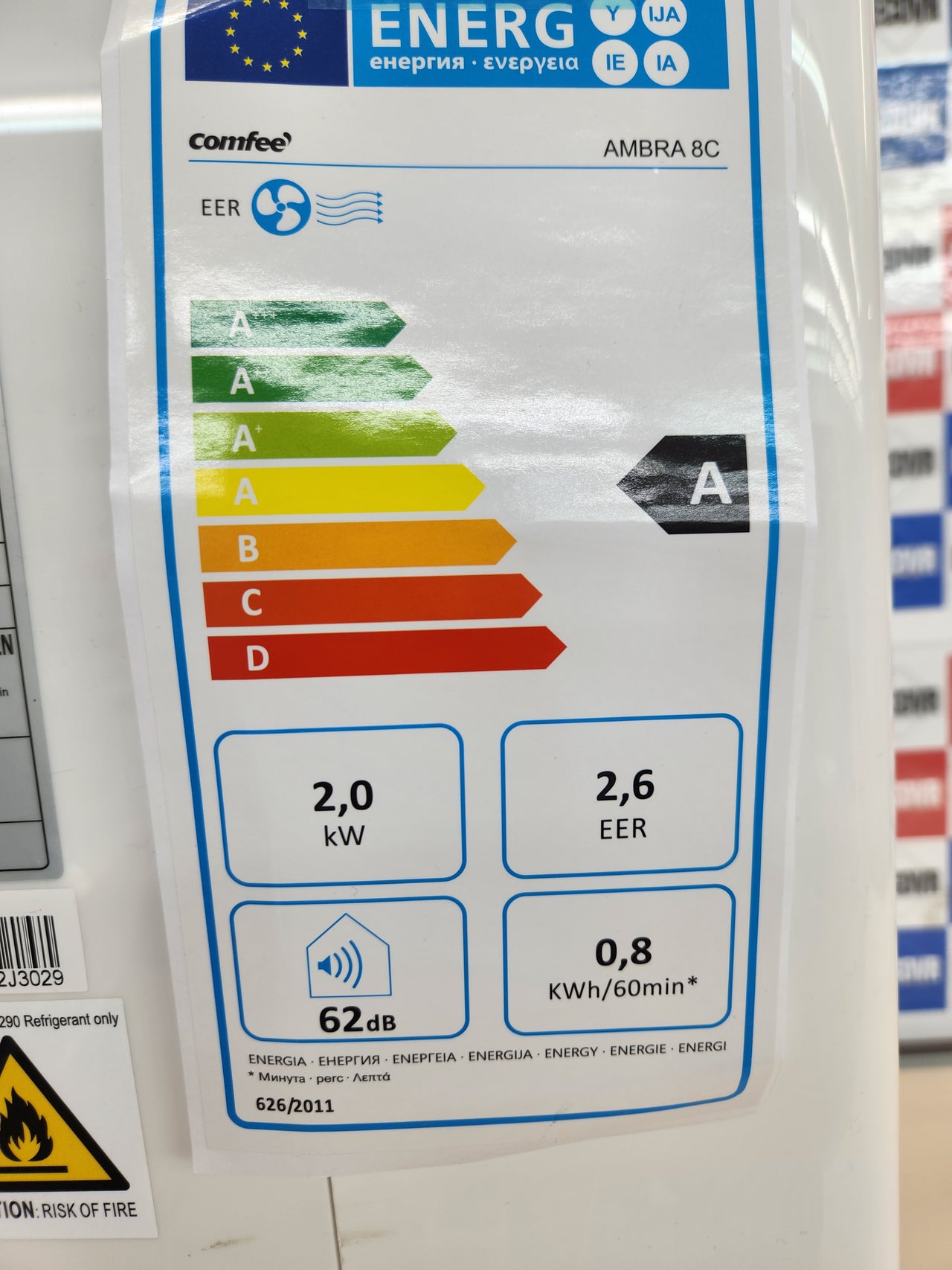 Aire acondicionado portátil Comfee AMBRA 8C 7000 BTU Clase A